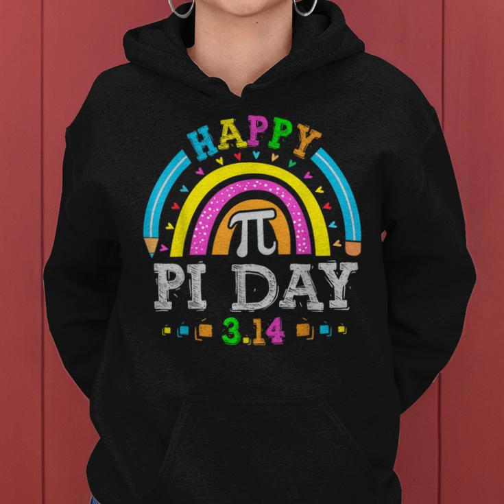 Happy Pi Day 2024 Rainbow Math Lover Teacher Geek Student Women Hoodie