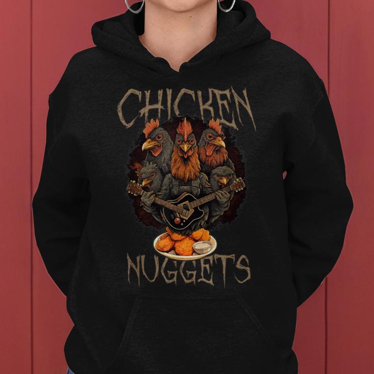 Hardcore Chicken Nuggets Rock & Roll Band Women Hoodie