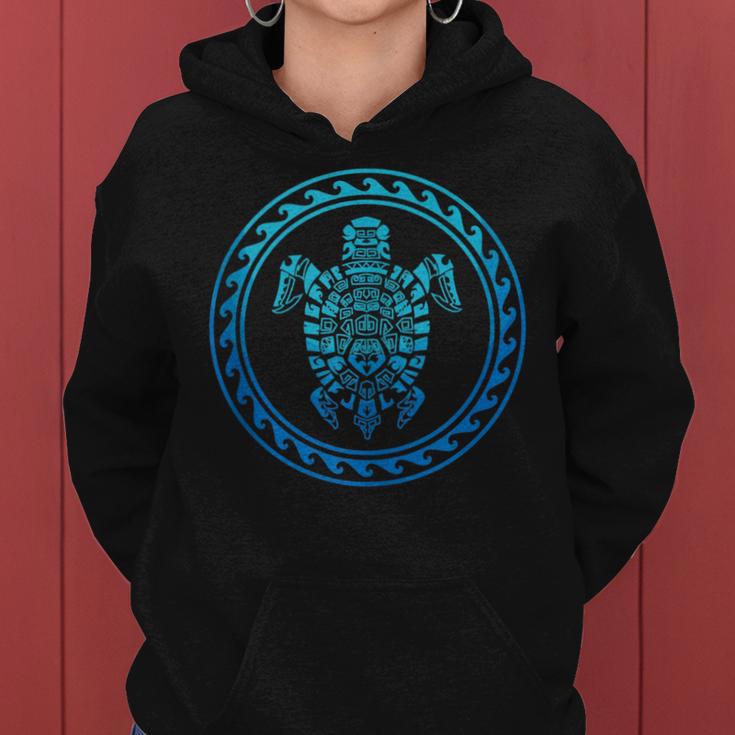 Hawaiian Tribal Sea Turtle Polynesian Symbol Women Hoodie