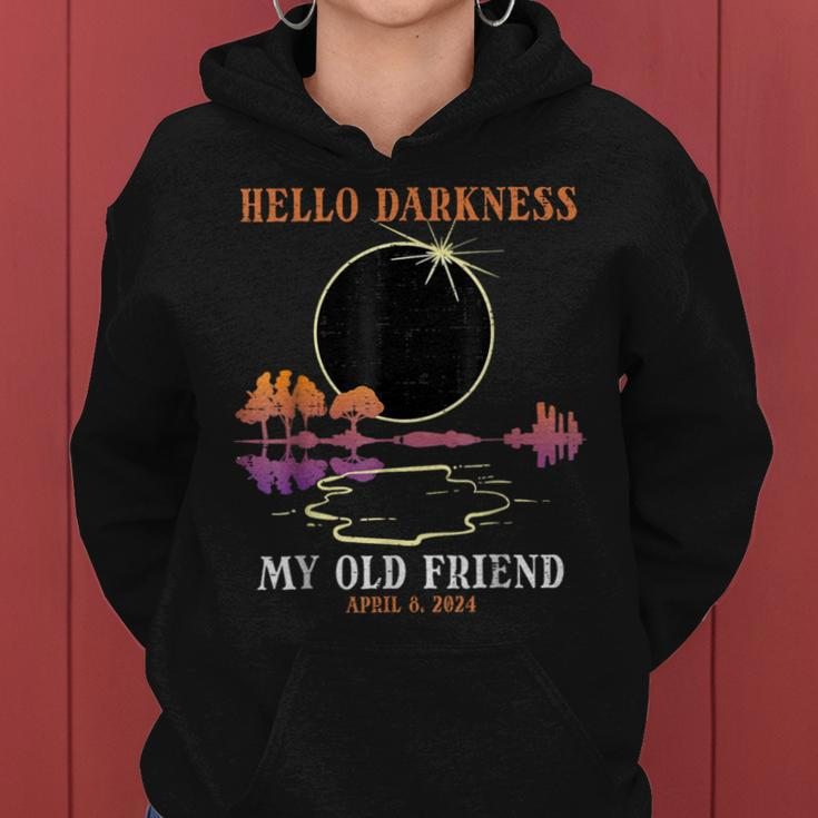 Hello Darkness My Old Friend Eclipse 2024 Kid Women Hoodie