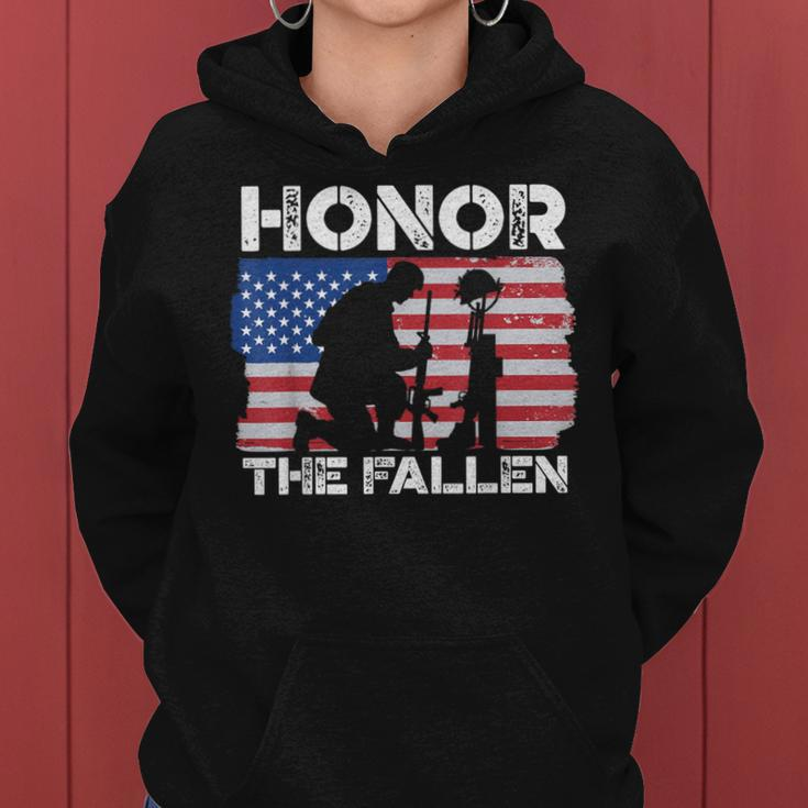 Honor The Fallen Military Army Soldier Memorial Day Women Hoodie