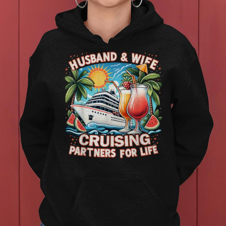 Husband And Wife Cruising Partners For Life Honeymoon Cruise Women Hoodie