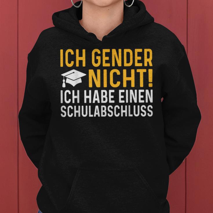 Ich Gender Nicht Ich Habe Einen Schulabschluss Women's Kapuzenpullover für Damen