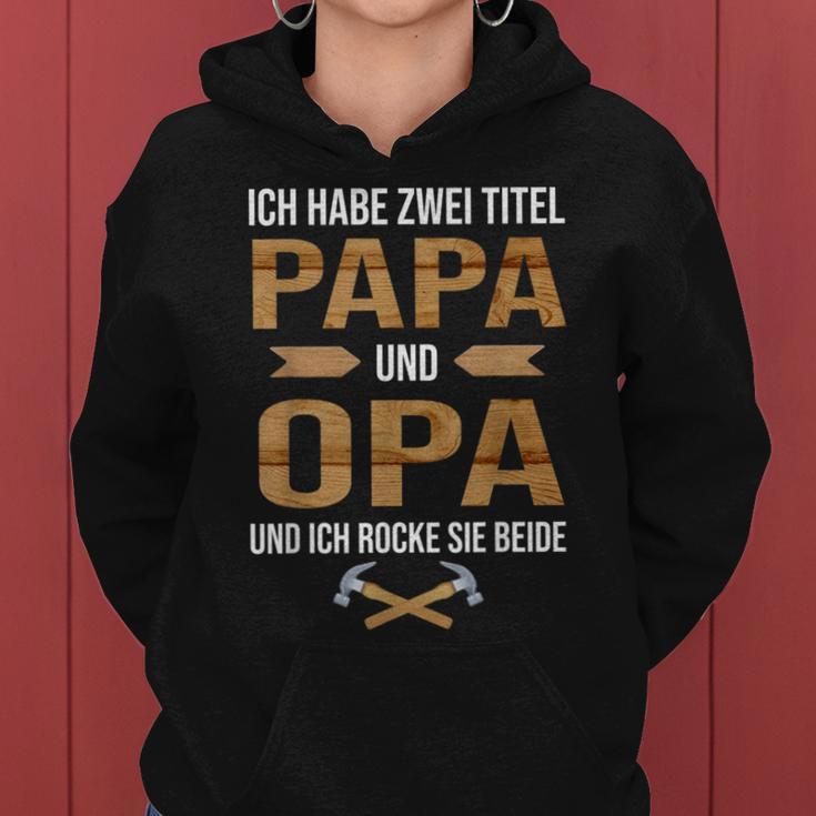 Ich Habe Zwei Titel Papa Und Opa Und Ich Rocke Sie Bee Kapuzenpullover für Damen