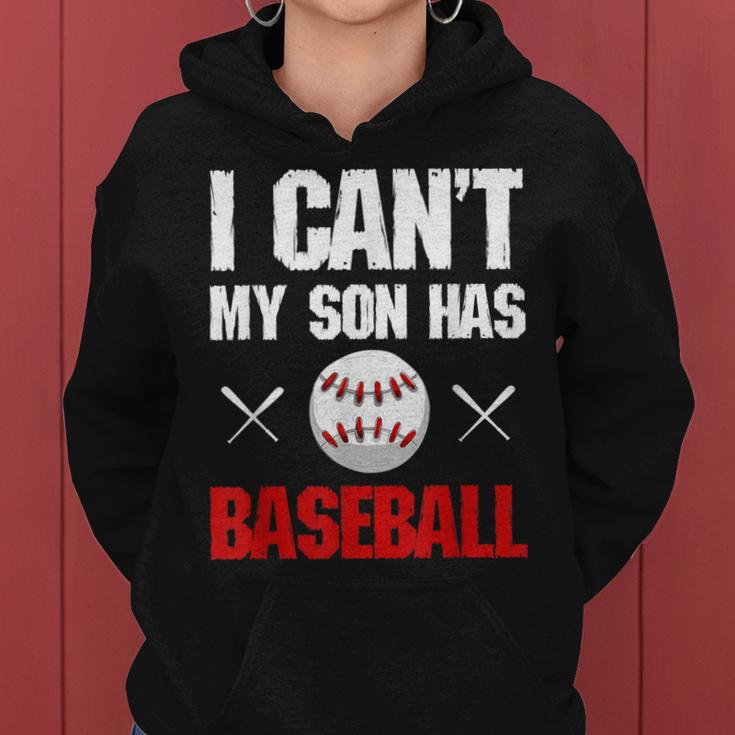 Ich Kann Nicht Mein Sohn Hat Baseball Mama Papa Lustig Kapuzenpullover für Damen