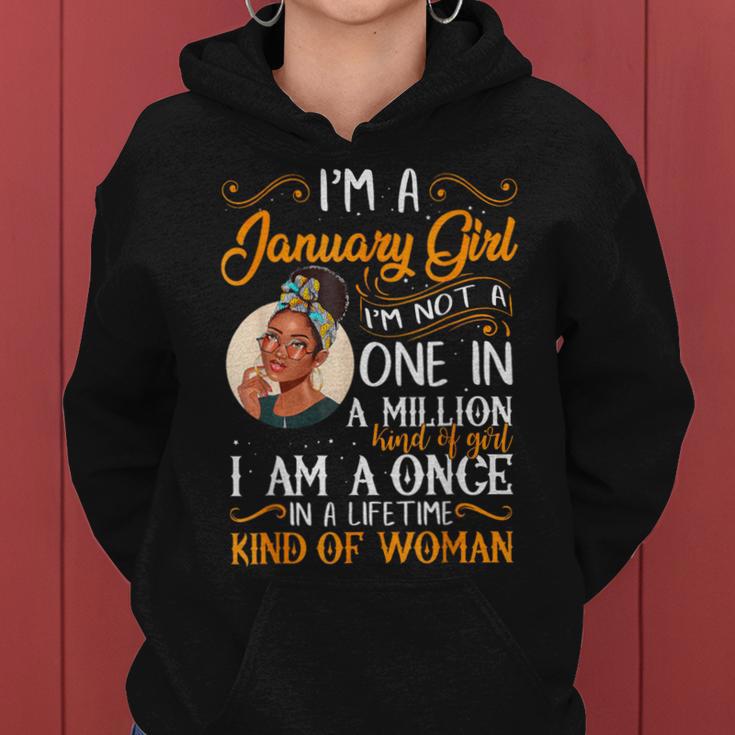 I'm A January Girl Black Capricorn Birthday Women Hoodie