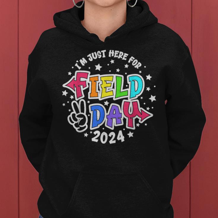 I'm Just Here For Field Day 2024 Teacher Boy Girls Field Day Women Hoodie