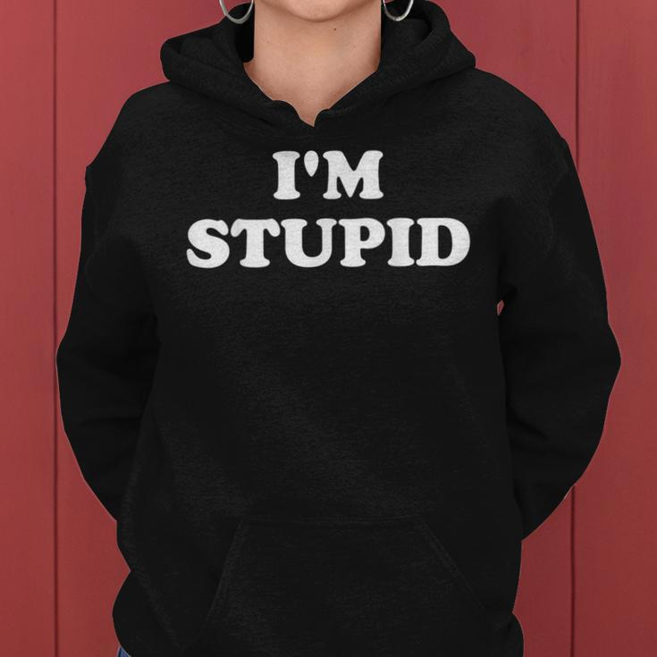 I'm With Stupid Matching Couples Sarcastic Women Hoodie