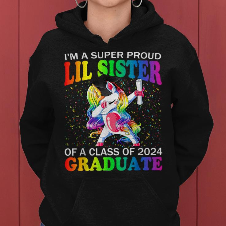I'm A Super Proud Lil Sister Of A Class Of 2024 Graduate Women Hoodie