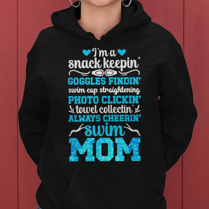 I'm A Swim Mom Of A Swimmer Mom Swimming Mother Swim Mama Women Hoodie