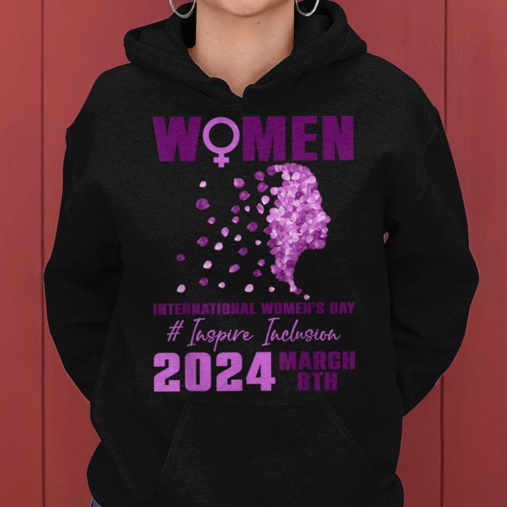 International Women's Day 2024 Floral Woman Girl Silhouette Women Hoodie