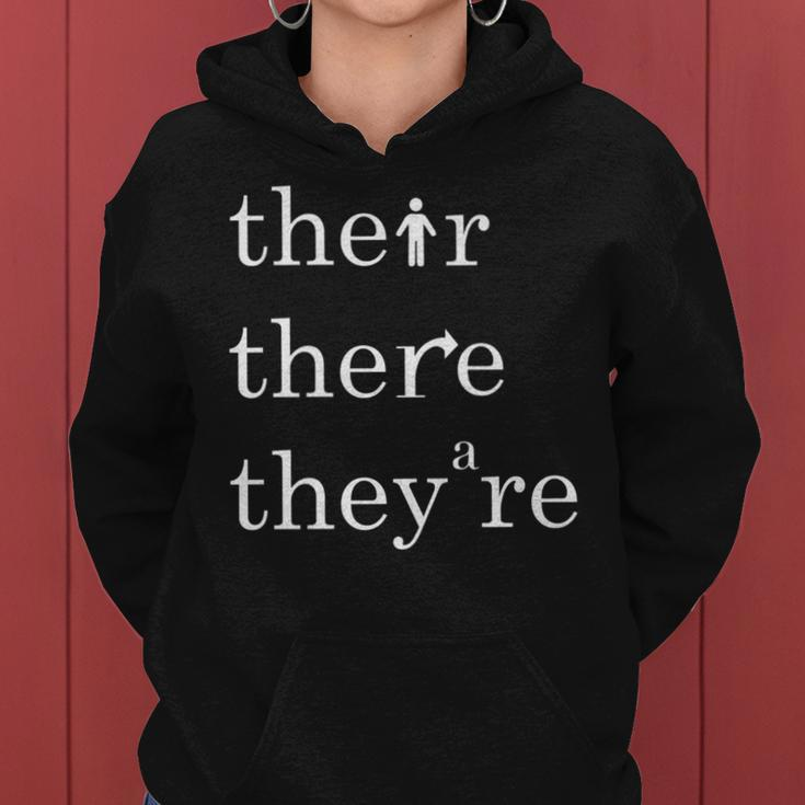 Their There And They're English Teacher Correct Grammar Women Hoodie
