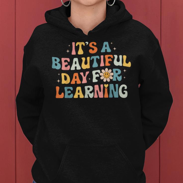 It's Beautiful Day For Learning Retro Teacher Men Women Hoodie