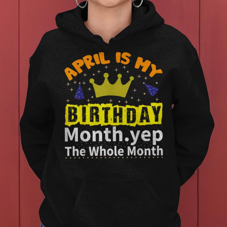 It's My Birthday April Month Groovy Birthday Novelty Women Hoodie