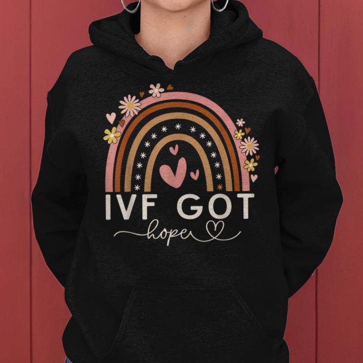 Ivf Got Hope Ivf Suprises For Vintage Rainbow Women Hoodie