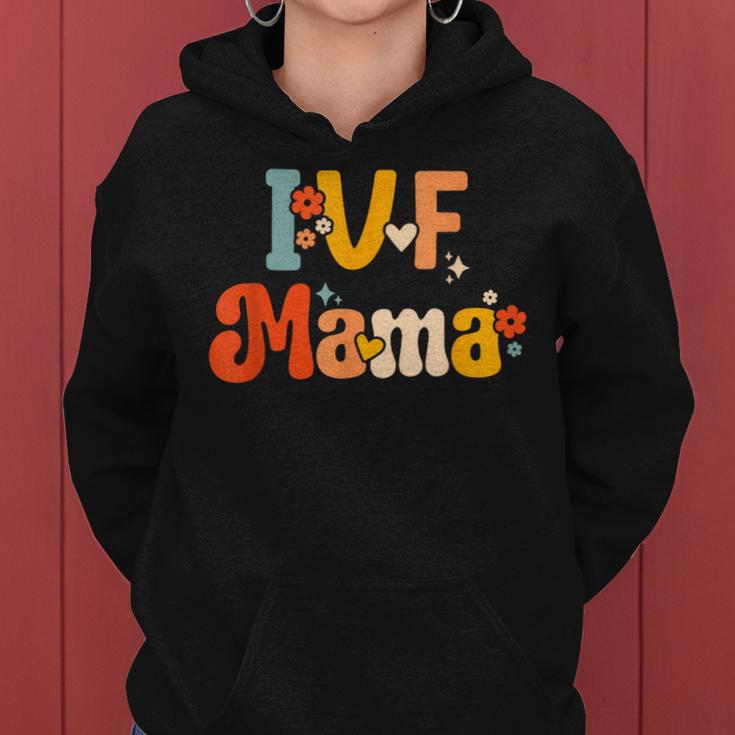 Ivf Mama Groovy Rainbow Ivf Mom Fertility Surrogate Women Hoodie