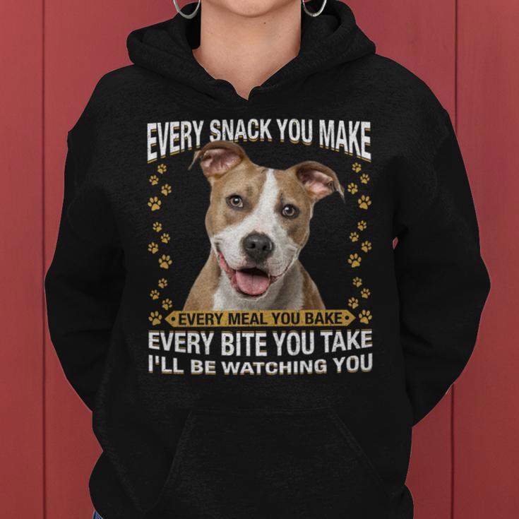 Jeder Snack Den Sie Machen Lustig Amstaff Hund Mama Hund Papa Kapuzenpullover für Damen