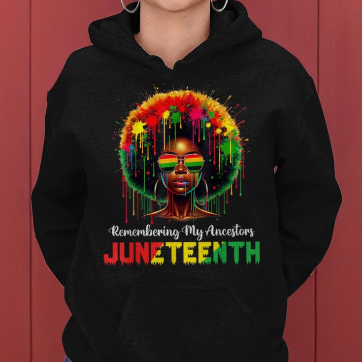 Junenth Black African Hair Remembering My Ancestors Women Hoodie