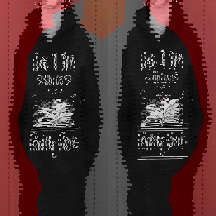 Just A Girl Who Loves Books Amantes De Libros Divertidos Sudadera con capucha para mujer