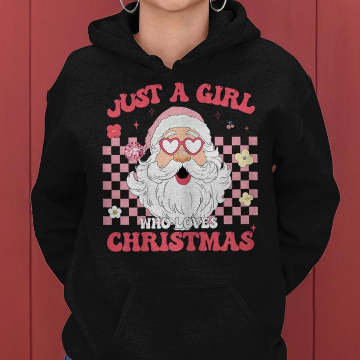 Just A Girl Who Loves Christmas Xmas Creative Santa Women Hoodie
