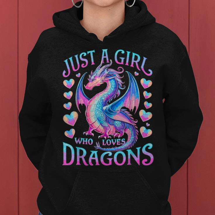 Just A Girl Who Loves Dragons Cute Dragon Women Hoodie