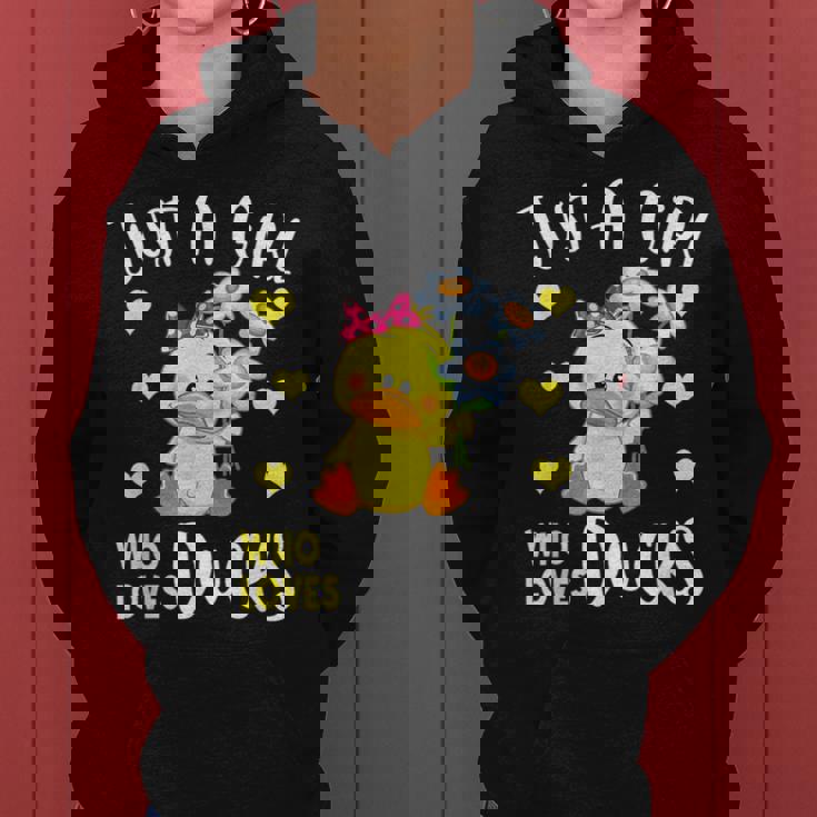 Just A Girl Who Loves Ducks Lovers Outfits Kawaii Animals Women Hoodie