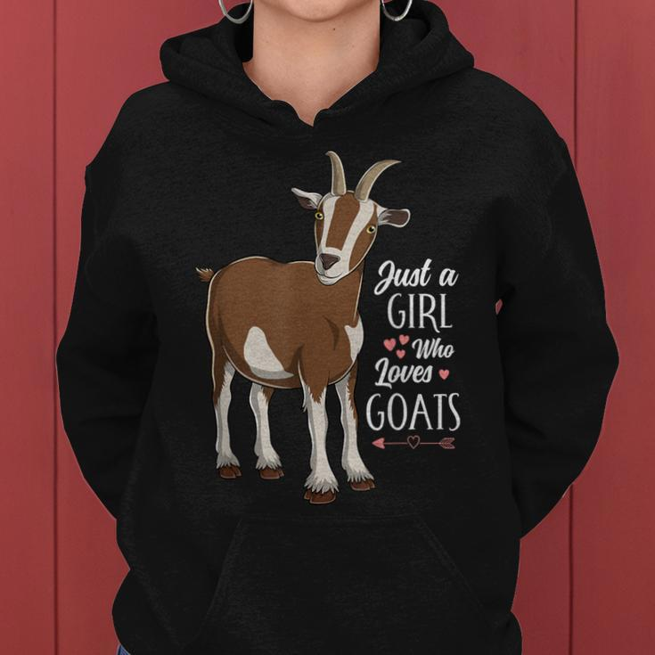 Just A Girl Who Loves Goats Cute Farm Animal Girls Women Women Hoodie