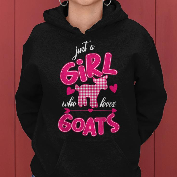 Just A Girl Who Loves Goats Love Arrow Women Hoodie