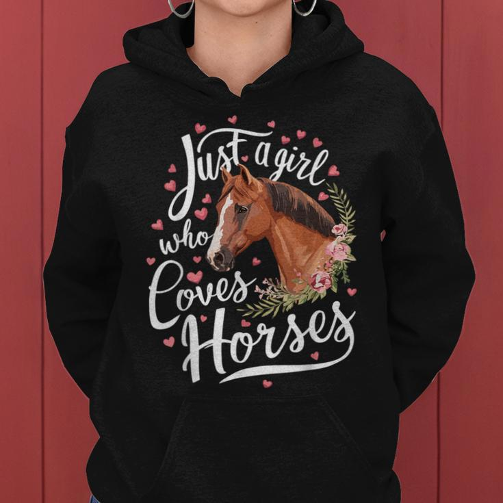 Just A Girl Who Loves Horses Horse Women Hoodie