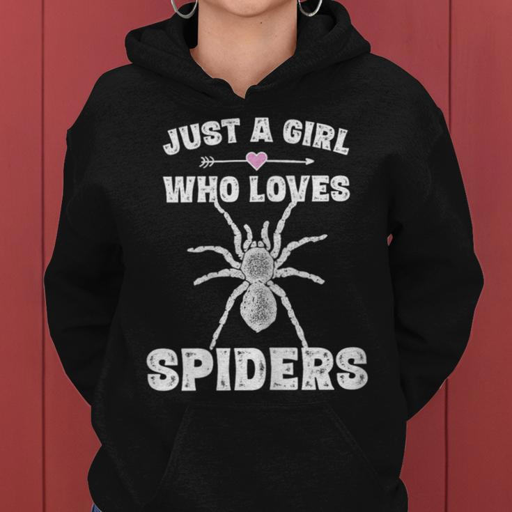 Just A Girl Who Loves Spiders Spider Girls Women Hoodie