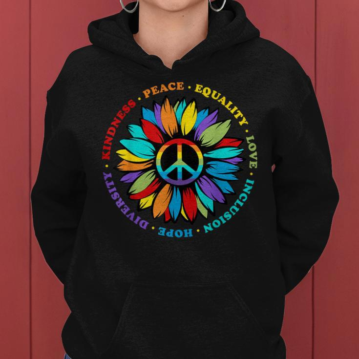 Kindness Peace Equality Love Hope Rainbow Human Rights Women Hoodie