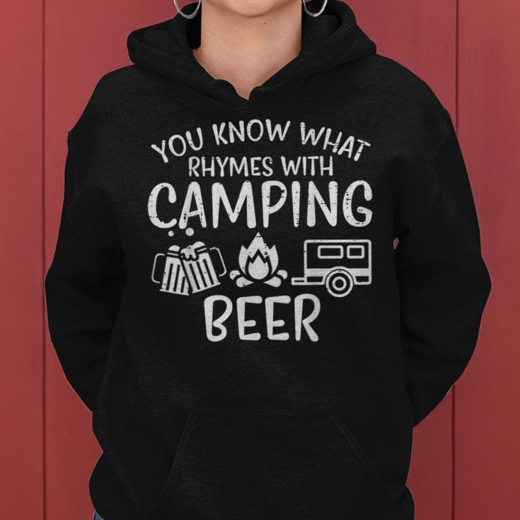 You Know What Rhymes With Camping Camper Dad Women Women Hoodie