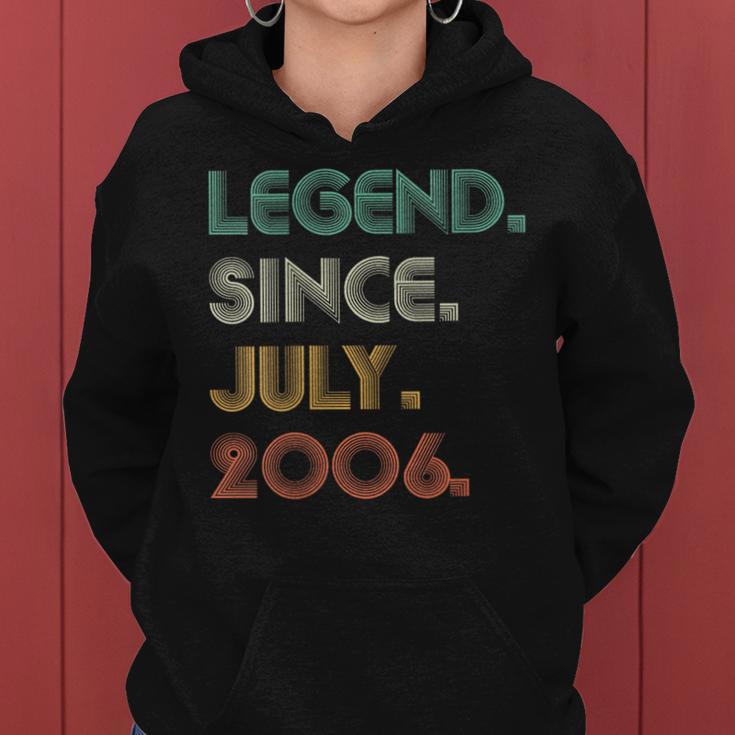 Legend Since July 2006 Vintage 18Th Birthday Boy Women Hoodie