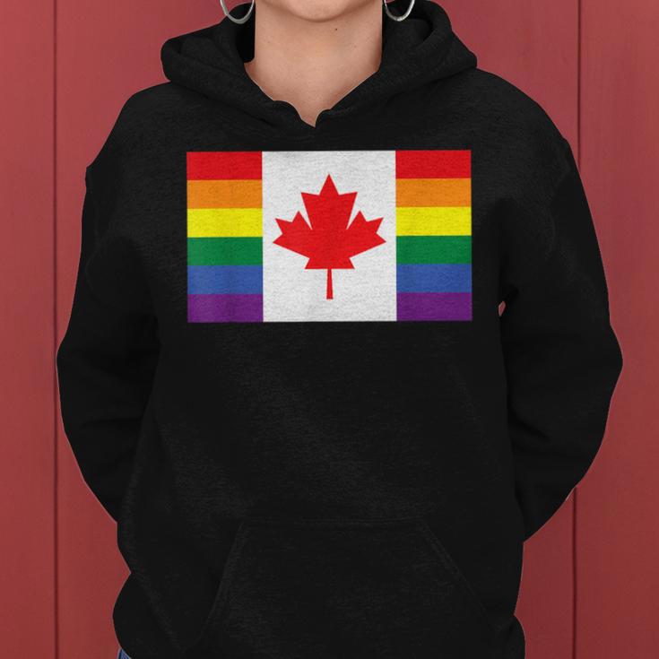 Lgbt Gay Pride Rainbow Canadian Flag Women Hoodie