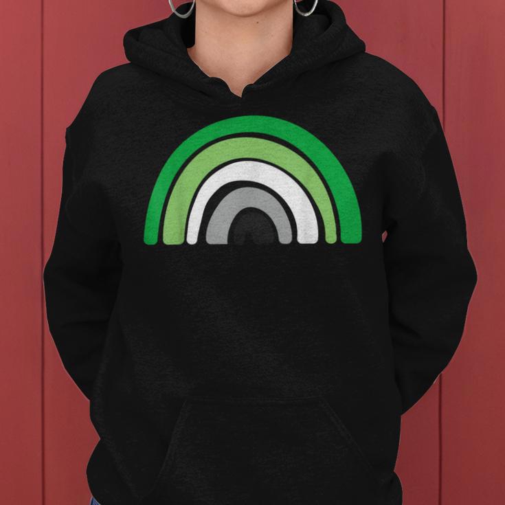 Lgbtq Aromantic Pride Flag Lgbtqia Rainbow Aromantic Women Hoodie