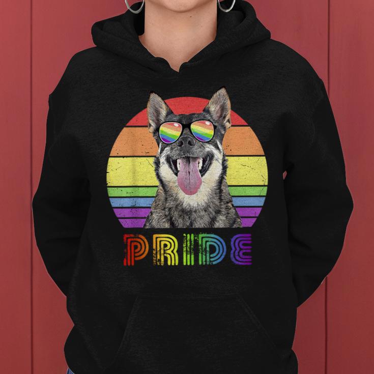 Lgbtq Swedish Vallhund Dog Rainbow Love Gay Pride Women Hoodie