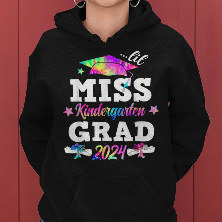 Lil Miss Kindergarten Grad Tie Dye Last Day Graduation Women Hoodie