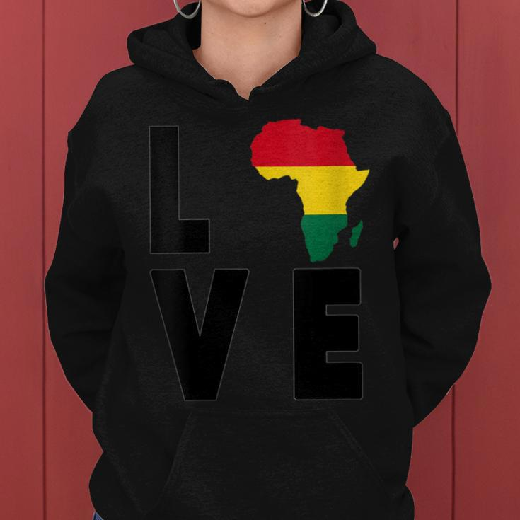 Love Africa Map Afrikan Pride African Diaspora Ancestry Women Hoodie
