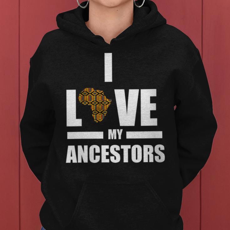 I Love My Ancestors Kente Pattern African Style Women Hoodie