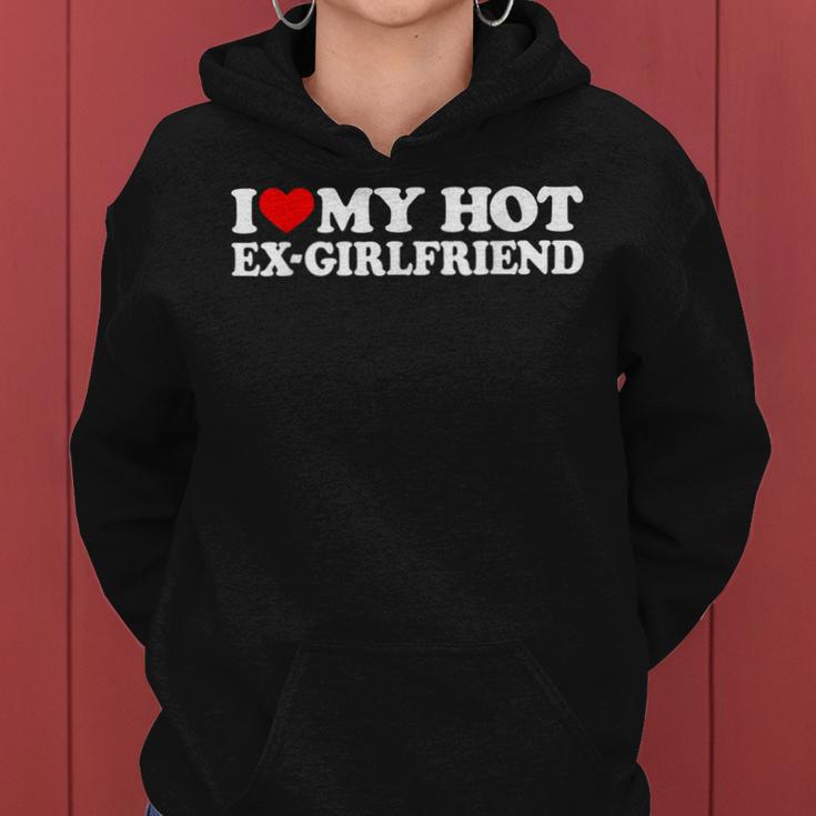 I Love My Hot Ex Girlfriend I Red Heart My Hot Ex Gf Women Hoodie