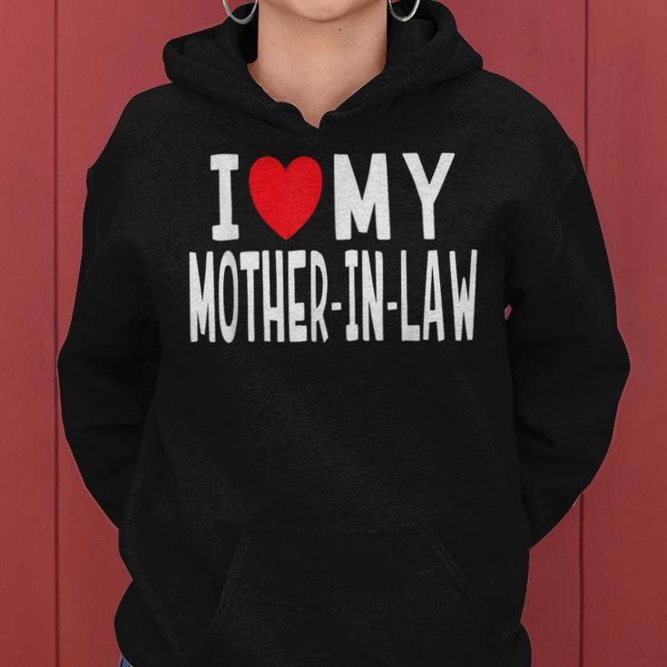 I Love My Mother-In-Law Family Celebration Heart Women Hoodie