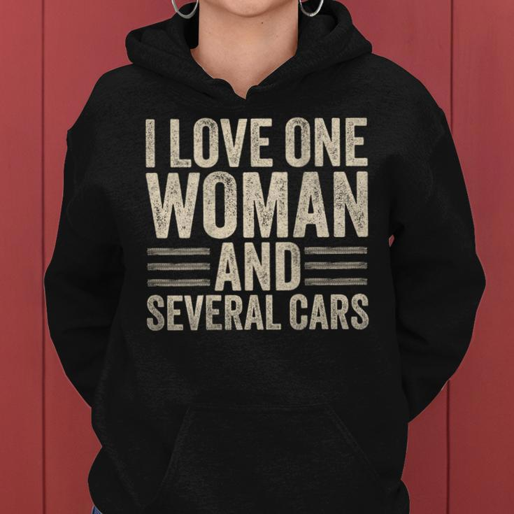 I Love One Woman And Several Cars Mechanic Car Lover Husband Women Hoodie