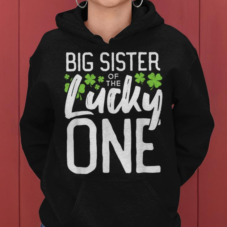 Lucky One First Birthday Big Sister Family St Patrick's Day Women Hoodie