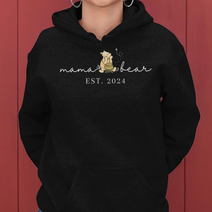 Mama Bear Est 2024 Happy Mother's Day New Mom Schwangerschaft Kapuzenpullover für Damen