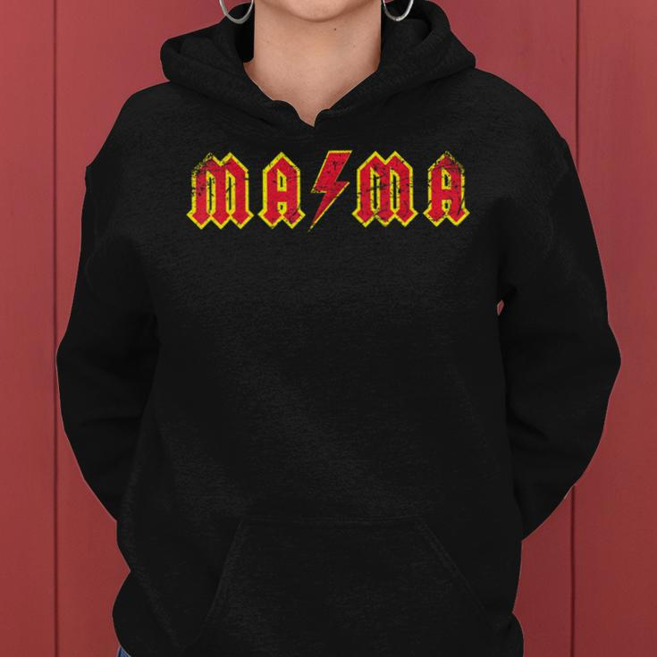 Mama Rocks Rock And Roll Mother's Day New Moms Distressed Women Hoodie