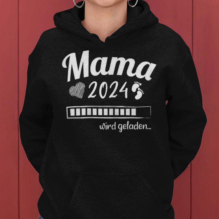 Mama Schwangerschaft Announcement Mama 2024 Wird Geladen Kapuzenpullover für Damen