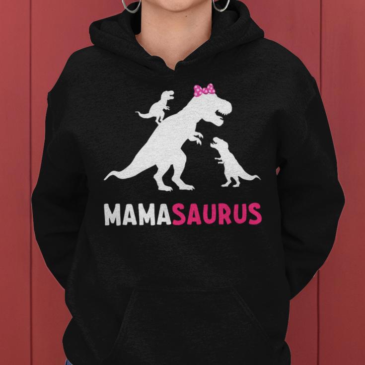 Mamasaurus 2 Kinder Für Mama Zum Muttertag Weihnachten Kapuzenpullover für Damen