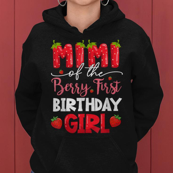 Mimi Of The Berry First Birthday Girl Strawberry Family Women Hoodie