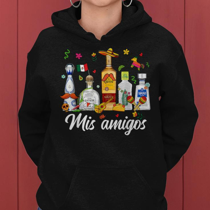 Mis Amigos Margarita Tequila Cocktail Cinco De Mayo Drinking Women Hoodie