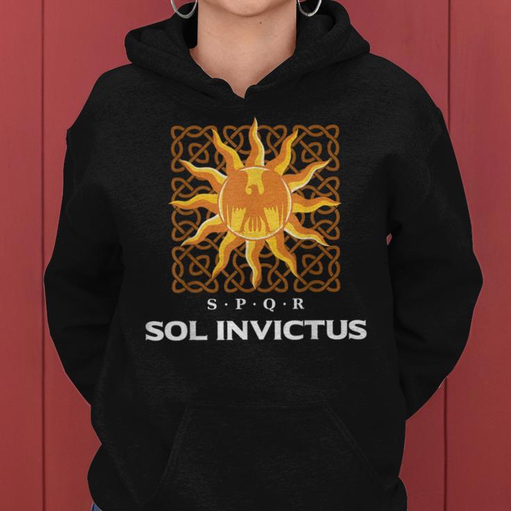 Mitología Romana Antigua Sol Invictus Águila Romana Spqr Sudadera con capucha para mujer